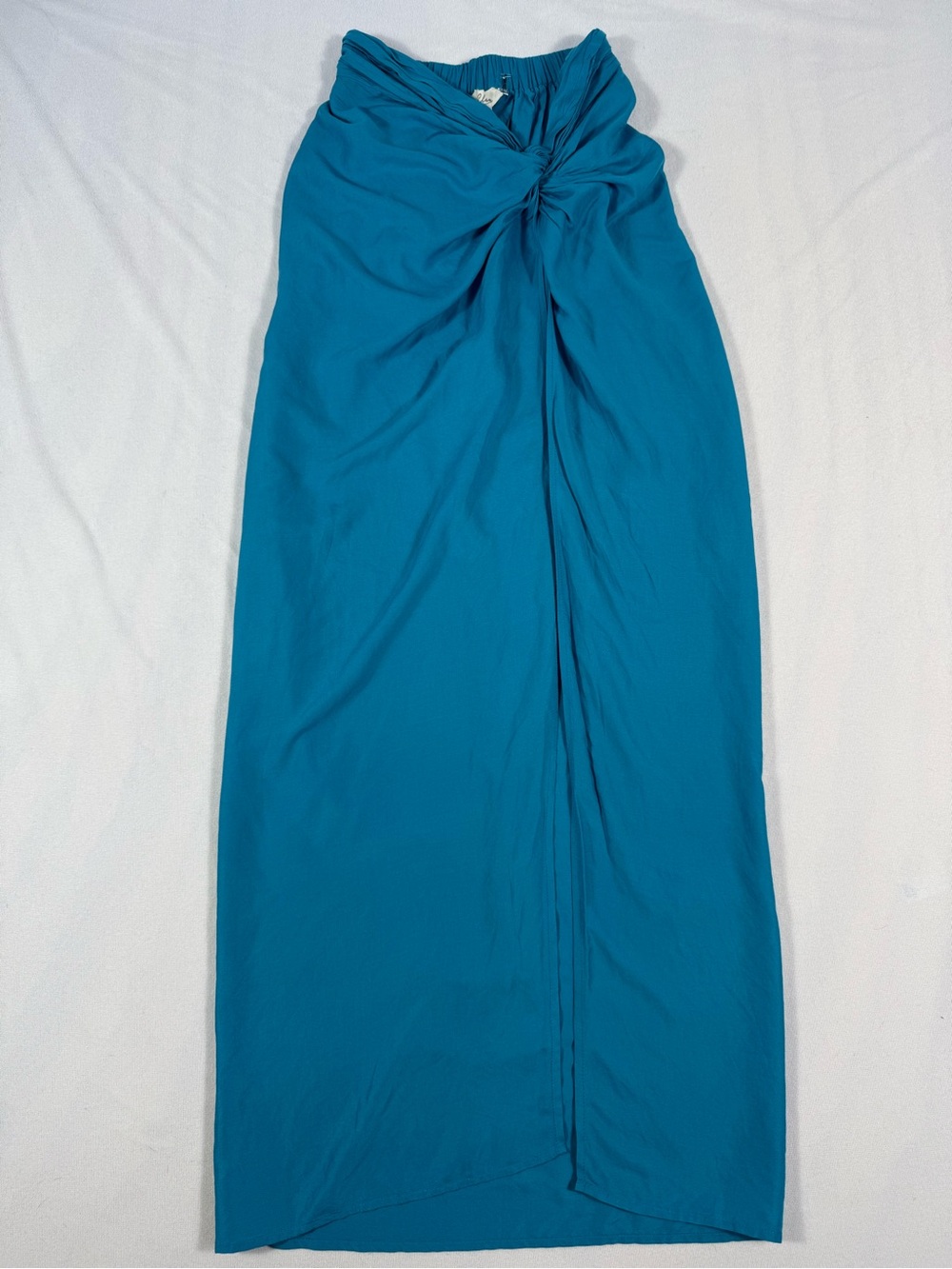 Elan Teal Twist-Front Swim Coverup Skirt